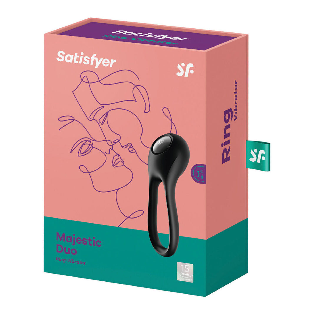 Vibrerande Ring Satisfyer Majestic Duo Svart