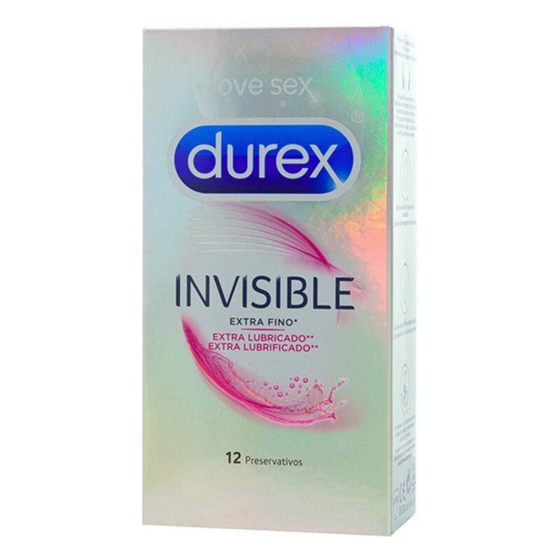 Kondomer Invisible med extra glidmedel Durex 5052197049169 24 antal (12 uds)