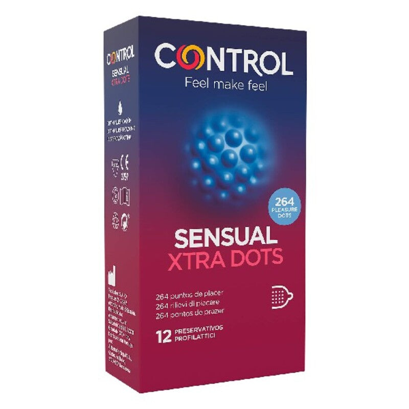 Kondomer Sensual Xtra Dots Control (12 uds)