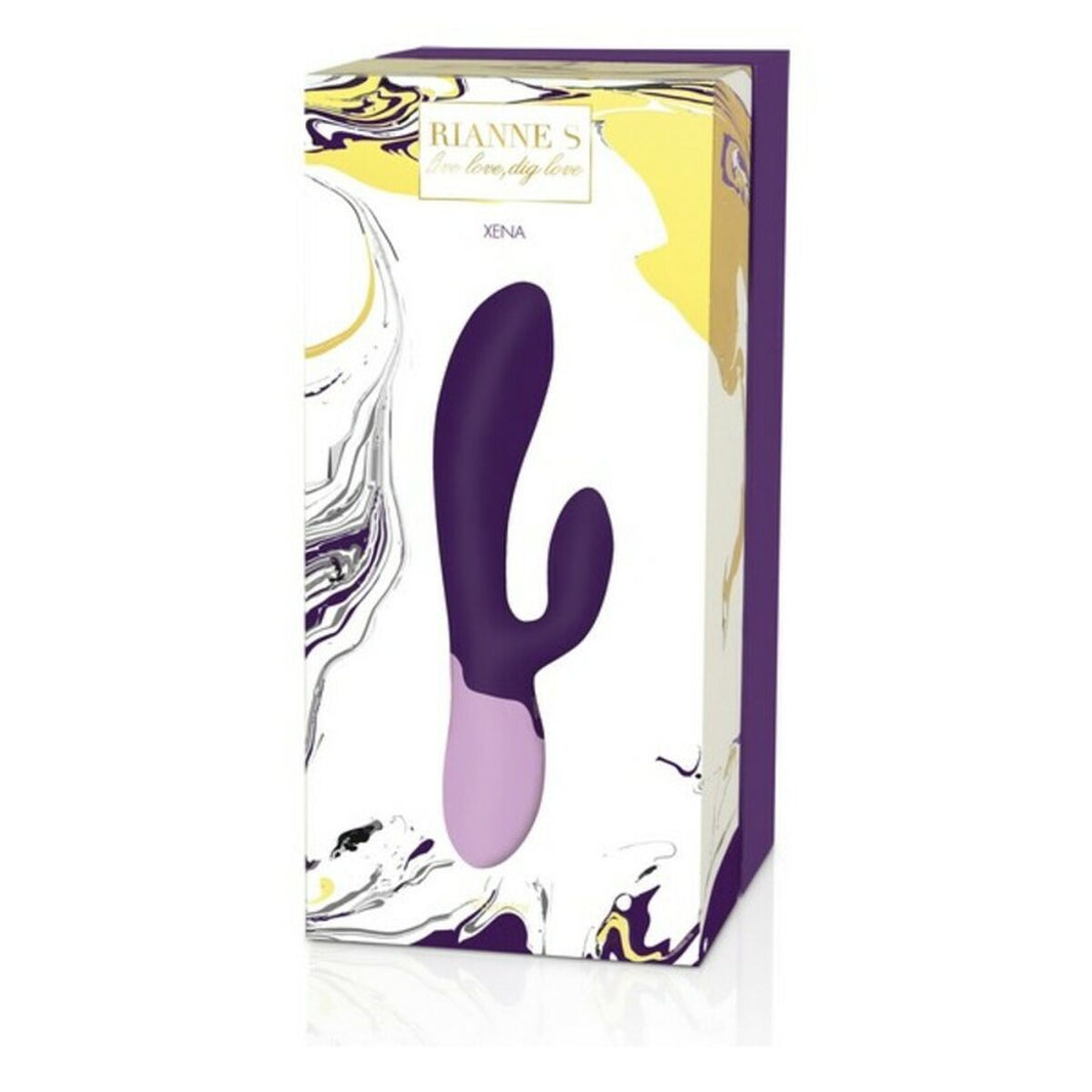 Dubbelvibrator Dual Stimulation Vibe Rianne S Essentials Xena Rabbit Violett Lila